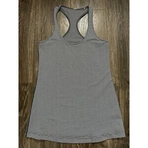 Lululemon Cool Racerback Gingham Luon White Black